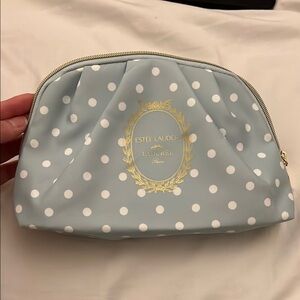Estee Lauder Blue Polka Dot Cosmetic Bag